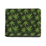 Cannabis Leaves Pattern Print Bifold Wallet