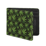 Cannabis Leaves Pattern Print Bifold Wallet