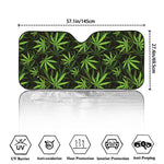 Cannabis Leaves Pattern Print Car Windshield Sun Shade