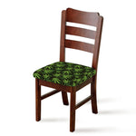 Cannabis Leaves Pattern Print Chair Cushion Cover
