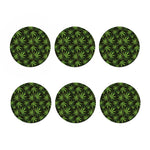 Cannabis Leaves Pattern Print Coaster Set