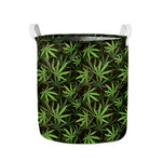 Cannabis Leaves Pattern Print Collapsible Laundry Basket