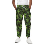 Cannabis Leaves Pattern Print Cotton Pants
