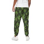 Cannabis Leaves Pattern Print Cotton Pants
