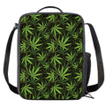 Cannabis Leaves Pattern Print Crossbody Lunch Bag
