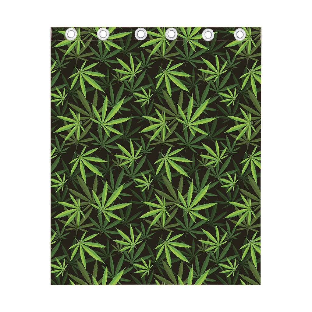 Cannabis Leaves Pattern Print Curtain