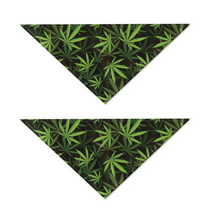 Cannabis Leaves Pattern Print Dog Bandana