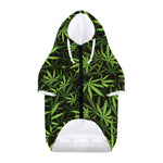 Cannabis Leaves Pattern Print Dog Zip Up Hoodie