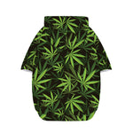 Cannabis Leaves Pattern Print Dog Zip Up Hoodie