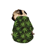 Cannabis Leaves Pattern Print Dog Zip Up Jacket