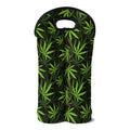 Cannabis Leaves Pattern Print Double Neoprene Wine Tote
