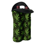 Cannabis Leaves Pattern Print Double Neoprene Wine Tote