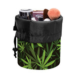 Cannabis Leaves Pattern Print Drawstring Makeup Bag