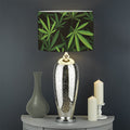 Cannabis Leaves Pattern Print Drum Lamp Shade
