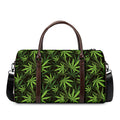 Cannabis Leaves Pattern Print Duffel Bag