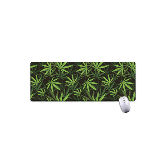 Cannabis Leaves Pattern Print Extended Mouse Pad