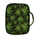 Cannabis Leaves Pattern Print Front Pocket Bible Bag