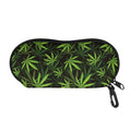 Cannabis Leaves Pattern Print Glasses Case