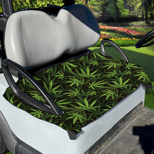 Cannabis Leaves Pattern Print Golf Cart Seat Cover