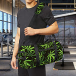 Cannabis Leaves Pattern Print Gym Bag