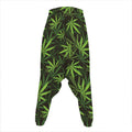 Cannabis Leaves Pattern Print Hammer Pants