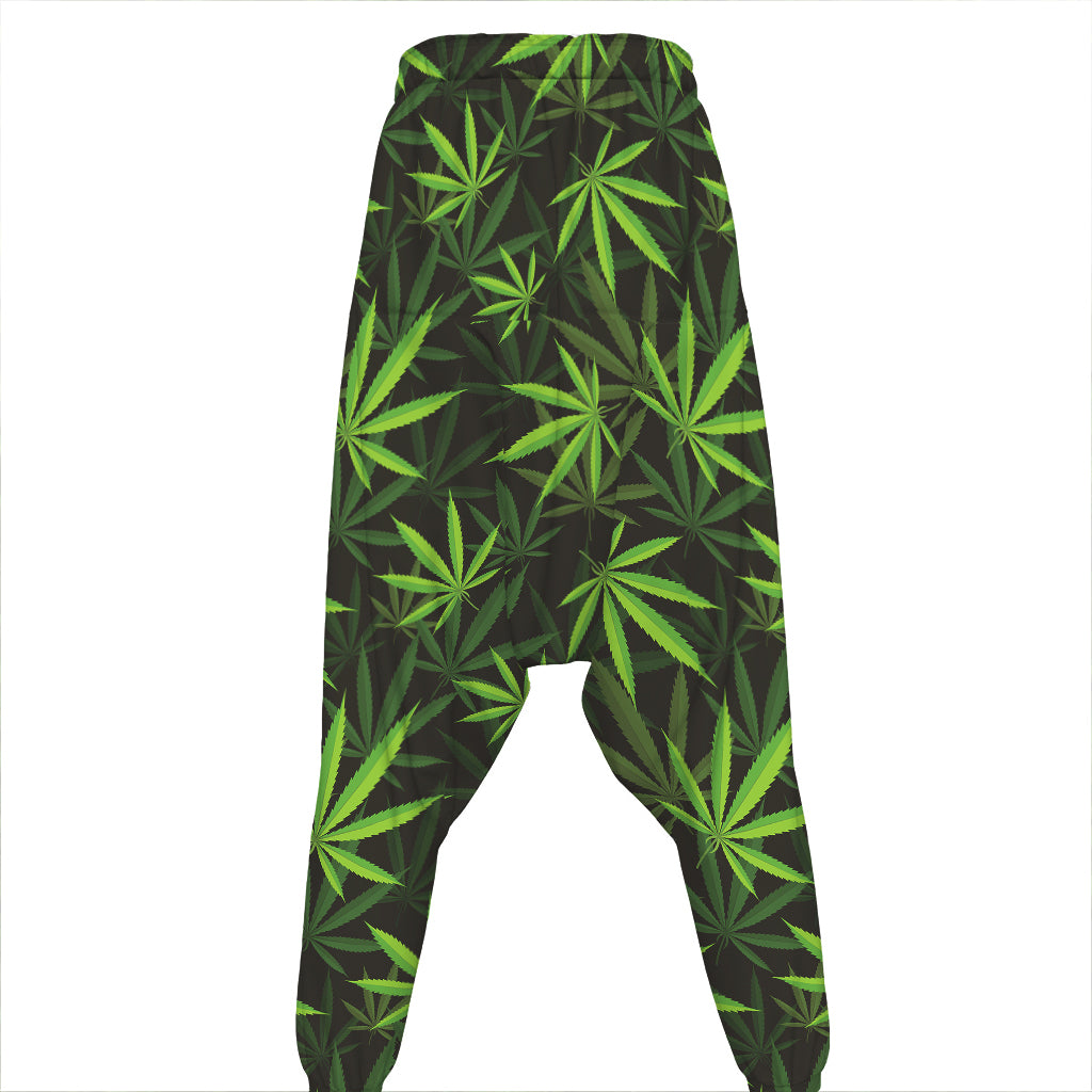 Cannabis Leaves Pattern Print Hammer Pants