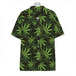 Cannabis Leaves Pattern Print Hawaiian Shirt