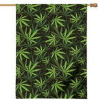 Cannabis Leaves Pattern Print House Flag