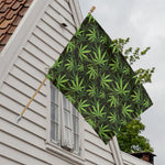 Cannabis Leaves Pattern Print House Flag