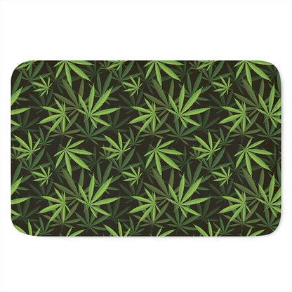 Cannabis Leaves Pattern Print Indoor Door Mat