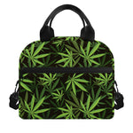 Cannabis Leaves Pattern Print Insulated Lunch Bag