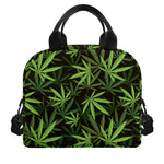 Cannabis Leaves Pattern Print Insulated Lunch Bag