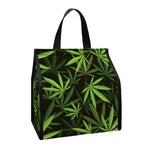 Cannabis Leaves Pattern Print Insulated Lunch Tote