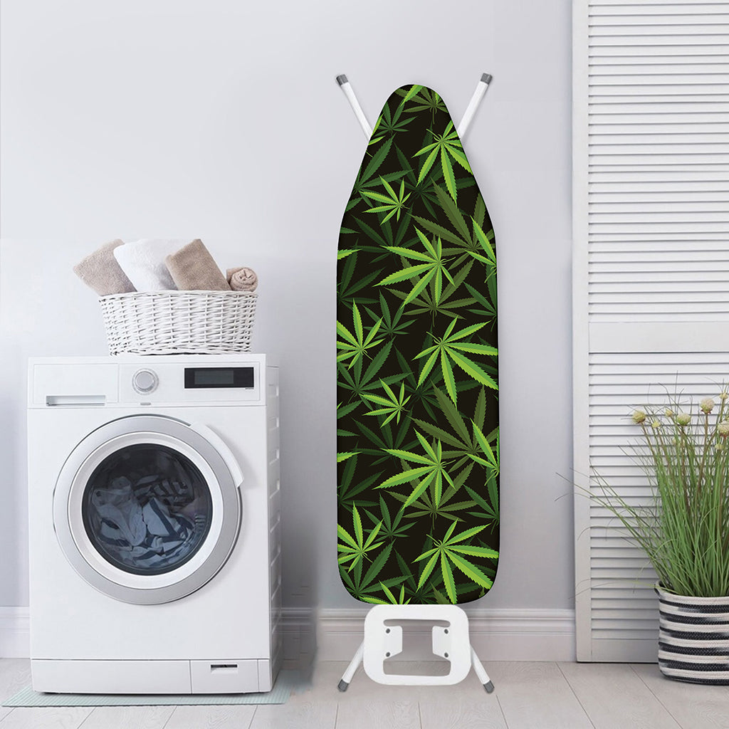 Cannabis Leaves Pattern Print Ironing Board Cover