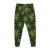 Cannabis Leaves Pattern Print Jogger Pants