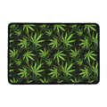 Cannabis Leaves Pattern Print Kitchen Mat