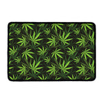 Cannabis Leaves Pattern Print Kitchen Mat