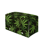Cannabis Leaves Pattern Print Leather Tissue Box Cover