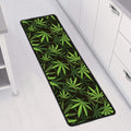 Cannabis Leaves Pattern Print Long Kitchen Mat