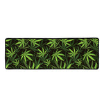 Cannabis Leaves Pattern Print Long Kitchen Mat