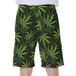 Cannabis Leaves Pattern Print Men's Beach Shorts