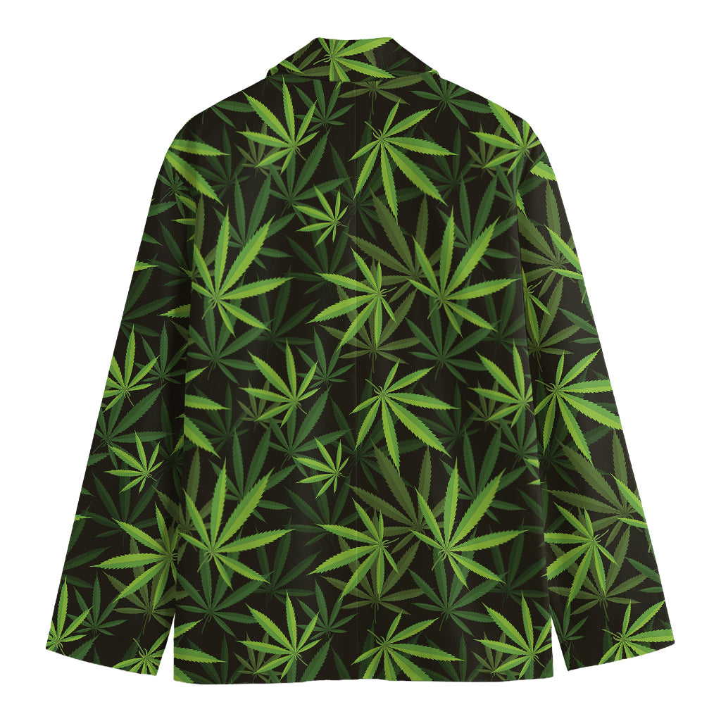 Cannabis Leaves Pattern Print Men's Blazer