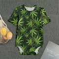 Cannabis Leaves Pattern Print Men's Bodysuit