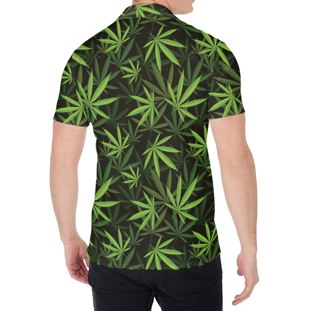 Cannabis Leaves Pattern Print Men's Shirt