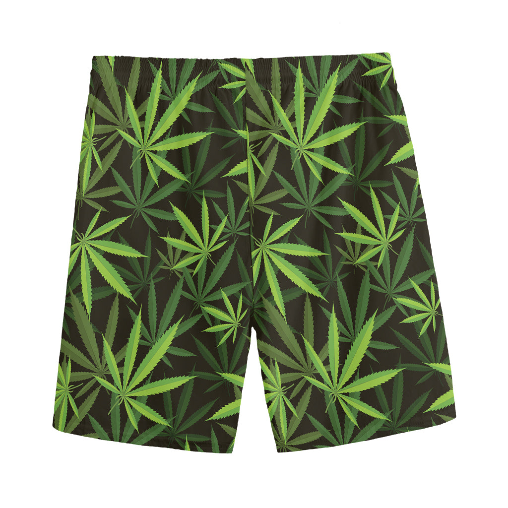 Cannabis Leaves Pattern Print Men's Sports Shorts