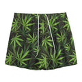 Cannabis Leaves Pattern Print Mesh Shorts