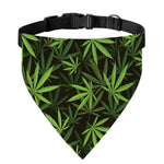 Cannabis Leaves Pattern Print Over The Collar Dog Bandana