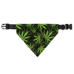 Cannabis Leaves Pattern Print Over The Collar Dog Bandana