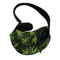 Cannabis Leaves Pattern Print Pet Sling Carrier