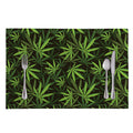 Cannabis Leaves Pattern Print Placemat